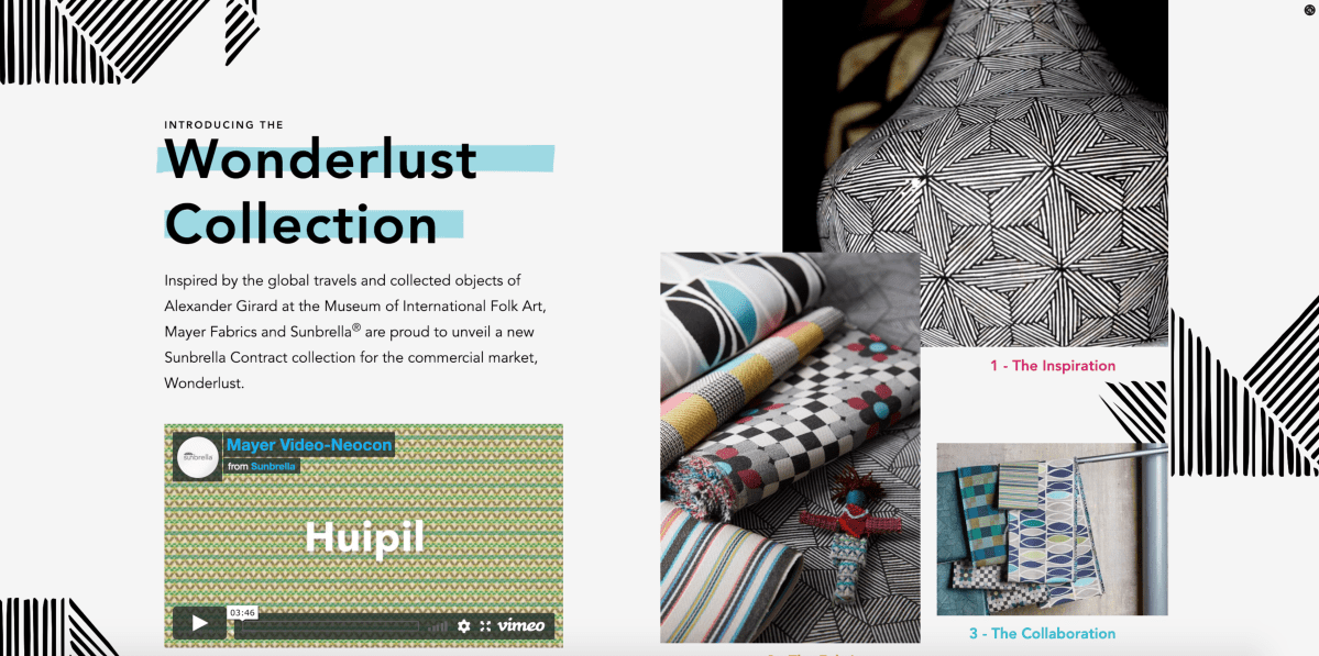 Landing Page • Wonderlust for&nbsp;Sunbrella